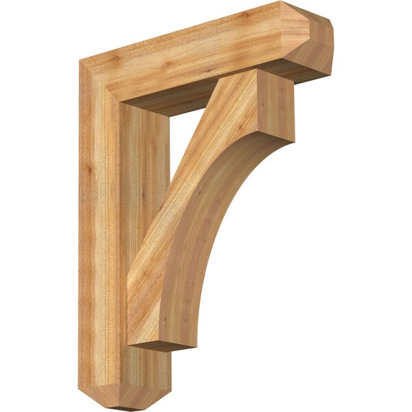 Ekena Millwork Westlake Craftsman Rough Sawn Bracket w/ Offset Brace, Western Red Cedar, 8"W x 30"D x 38"H BKT0806X30X38WTL04RWR - main